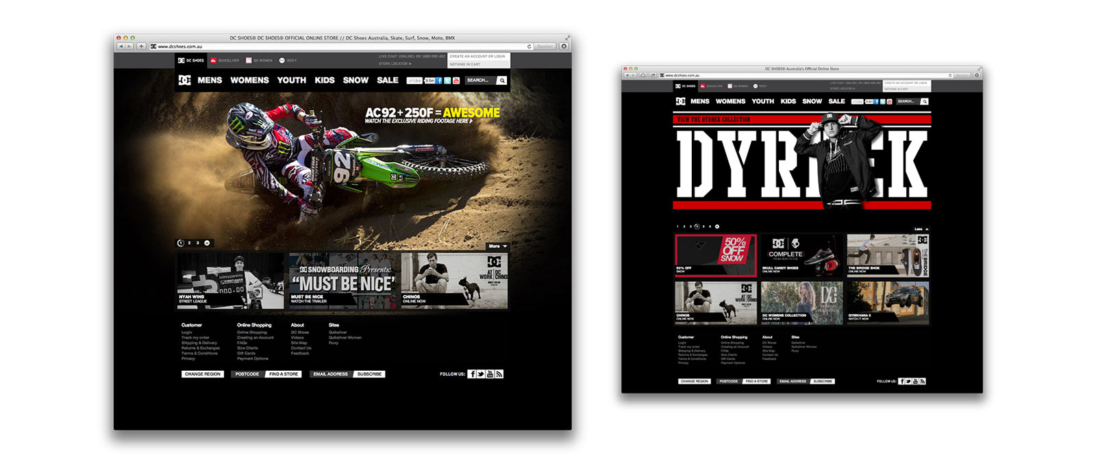 DC Shoes Home Page