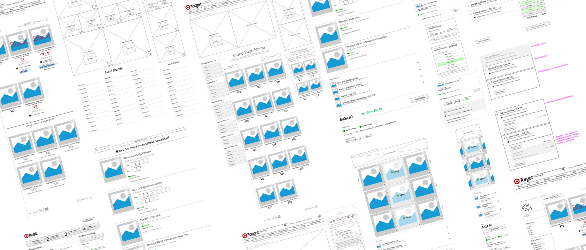 target wireframes